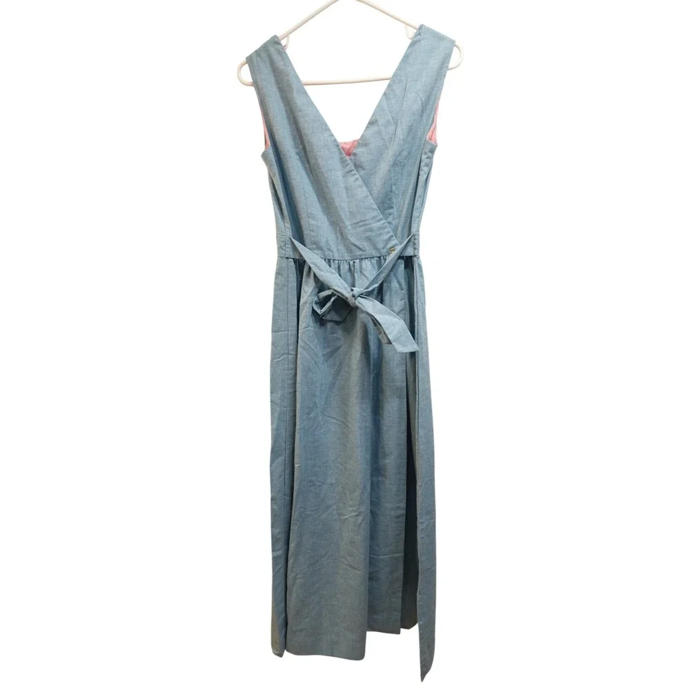 Concept 70's Swirl Dress Women's size 10 Large Maxi Wrap Ankle length Sleeveless